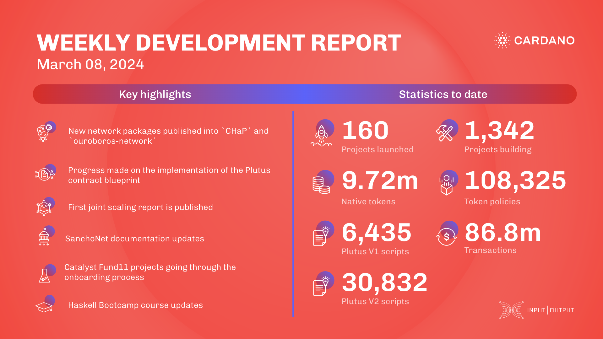Weekly development report as of 2024-03-08